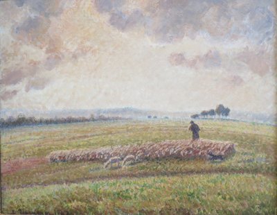 Landscape with Flock of Sheep by Camille Jacob Pissarro